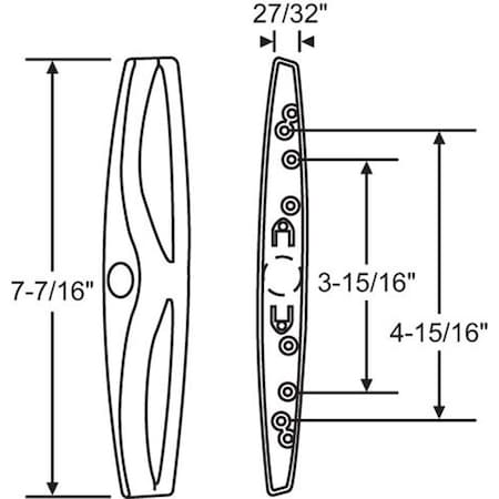 Strybuc PATIO DR OUTSIDE HDL PULL BLK 13-427B